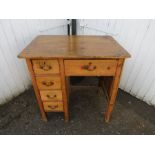 Small vintage pine desk H83cm W80cm D55cm approx