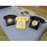3 Vintage telephones