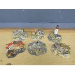 6 Danbury Mint 'Our Scenic Shores' collection models