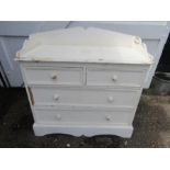 Painted pine 2/2 chest of drawers