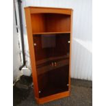 Corner display cabinet with smoked glass doors H171cm W79cm D47cm approx