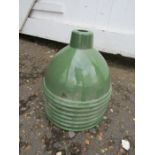 7 Matching enamel industrial pendant light shades. Diameter 9" approx