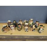 Set of 12 Towncrier series Toby jugs