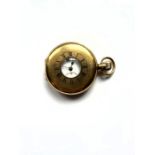 18ct gold gentleman's half hunter pocket watch, stamped with a crown 18, makers mark ALD (Dennison