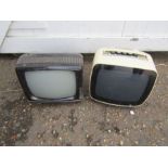 Philips and Indesit mid century portable TV's (no plugs, for display purposes only)