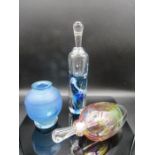 Jane Charles studio glass scent bottles and vase