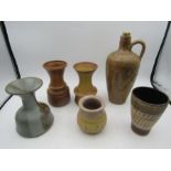POG craft pottery vases, Stapley pottery vase etc
