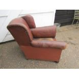 Vintage leather club chair A/F