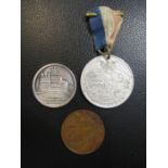 1919 medal Calcutta schools piece celebration Queen Mary and King George, 1919 medal Quieen Mary