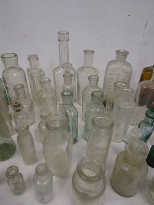 Vintage glass bottle collection inc Eiffel tower fruit juice bottle - Image 6 of 9