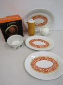 Royal Doulton 'Seville' platters, a Coffee pot, teapot and boxed oven dish- all Royal Doulton