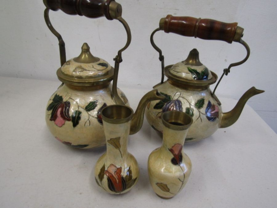 Cloisonné  teapots and mini vases