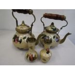 Cloisonné  teapots and mini vases