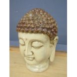 Stoneware Buddha head H30cm approx
