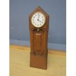 Pocket watch in handmade wooden clock display 30cmH