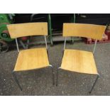 A pair of Piiroinen Finland retro chairs