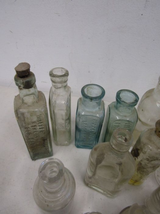 Vintage glass bottle collection inc Eiffel tower fruit juice bottle - Image 8 of 9