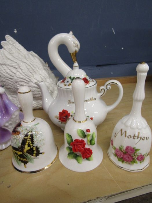 Various ceramics including Capodimonte flower, teapot,  picture plates, large jug, Chokin, Ship in a - Image 6 of 12