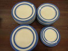 Cornish ware plates 16x 9" 10x 10" plus 2 side plates