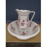 Empire Ware  floral water jug and bowl set