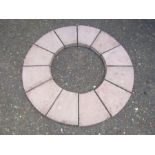 Concrete circular paving slabs/tree surround. Outside diameter 89cm approx