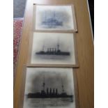 3 HMS Hook of Holland prints