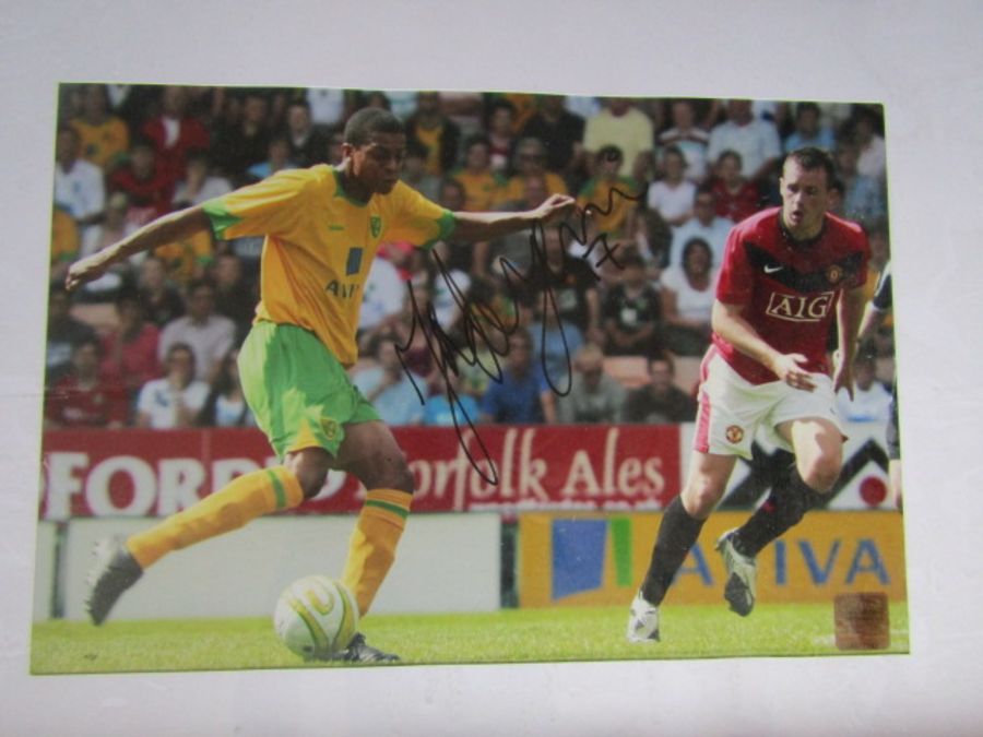 3 Framed signed Norwich City Football Club photos - Image 5 of 6