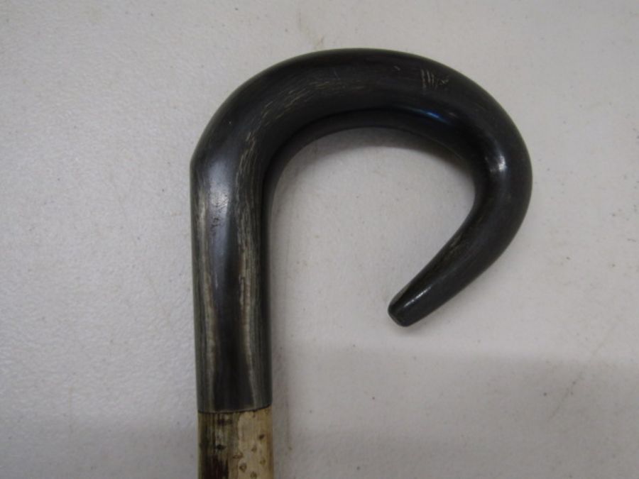 A black horn on white hazel crook from Isle of Mull Scotland - Image 2 of 4