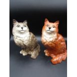 2 large Beswick cats 21cmH