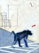 Peter Denmark (1950-2014) Acrylic on canvas "Baboon" 182cm wide by 248cm high Provenance, the