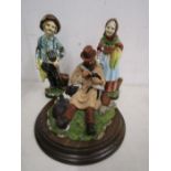 Country Artists shepherd figurine and glazed Foreign farmer and wife