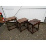 3 Oak stools