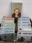 Simenon x 27 volumes in French and 'The man who wasn't Maigret- a portrait of George Simenon' by