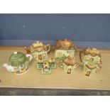 Cottage Ware teapot and cruet set etc