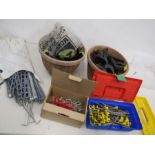 Market stall items- clamps, pegs, hooks etc