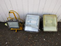 3 work/ security lights, one is 110v the others have no plugs