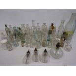 Vintage glass bottle collection inc Eiffel tower fruit juice bottle