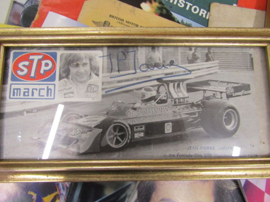 Signed motorsport Jean-Piere Jarier and Ronnie Peterson pictures, a quantity of vintage programmes - Image 2 of 21