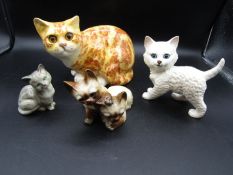 Beswick cat and 3 others