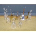 Glass bells and Pyrex casserole dishes etc