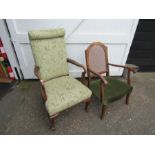 2 Upholstered armchairs