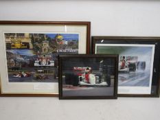 Ayton Senna tribute ltd edition prints- after Charles De Lacey238/950 and after John Saunders 227/