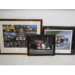 Ayton Senna tribute ltd edition prints- after Charles De Lacey238/950 and after John Saunders 227/