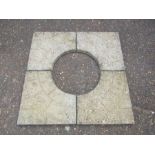Concrete paving slabs/tree surround 88cm x 88cm overall approx