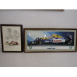 After Simon Taylor ltd edition print David Coulthard- McLaren 530/850 and a Nigel Mansell and