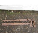 2 Heavy iron gate hinges