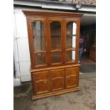 Display cabinet with cupboard to base H203cm W133cm D43cm approx