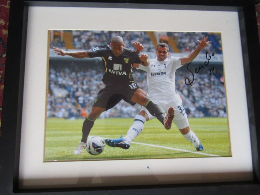 3 Framed signed Norwich City Football Club photos - Image 2 of 6
