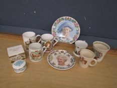 Commemorative china to include Spode and Royal Doulton