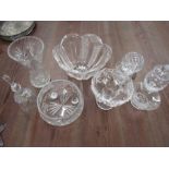 Quantity cut glass vases, bowls etc